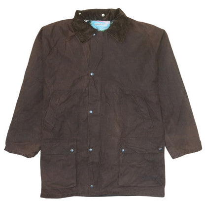 England Coprah Men’s Brown 2XL Waxed Cotton Country Coat