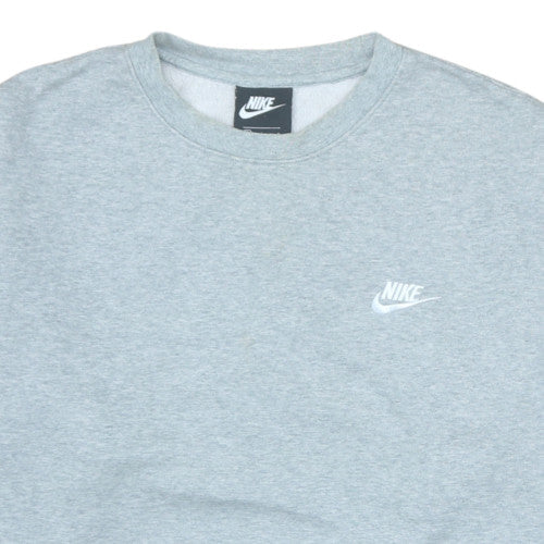 Mens UK Size L Nike Grey Pullover Sweatshirt