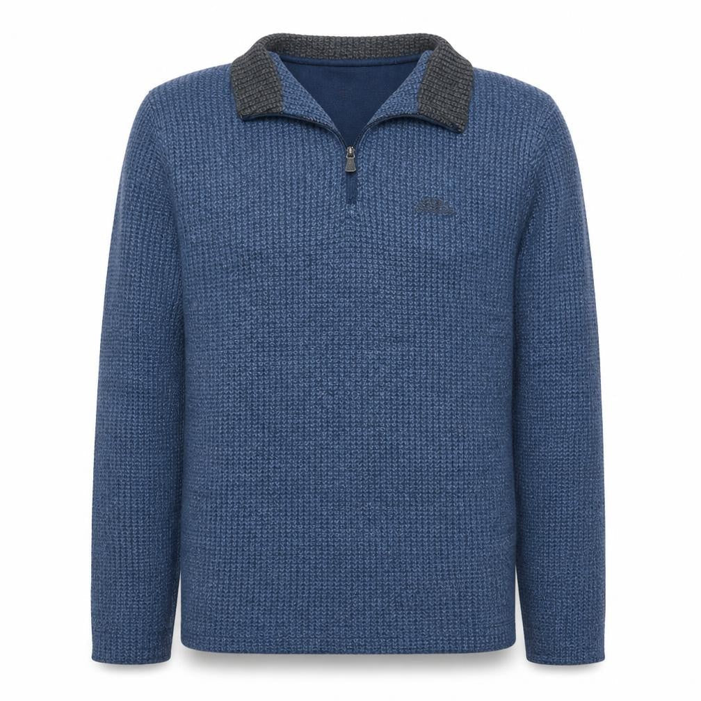 Mens UK Size S Weird Fish Blue Henley Sweatshirt