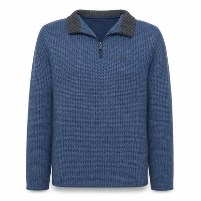 Mens UK Size S Weird Fish Blue Henley Sweatshirt