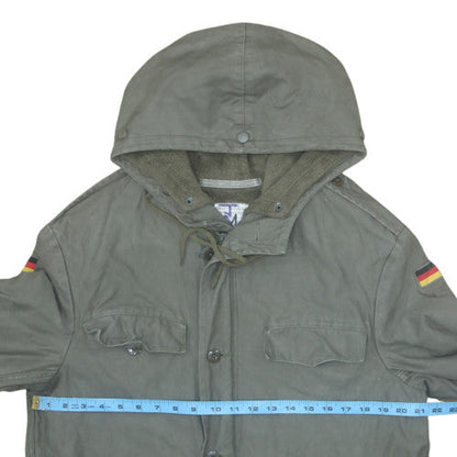 Mens UK Size M Schwarz Nassua Green Parka Coat