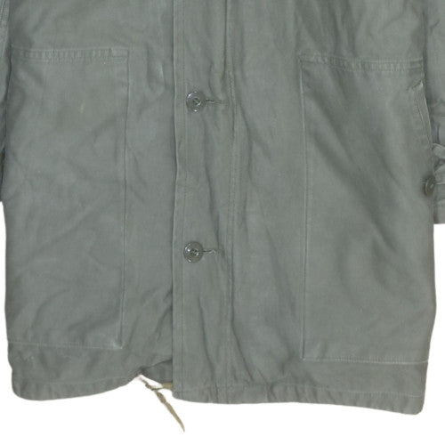 Mens UK Size M Schwarz Nassua Green Parka Coat