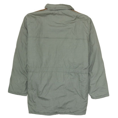 Panoply Men's Green XL Quilted Hunting Jacket with Pockets and Suede Shoulders