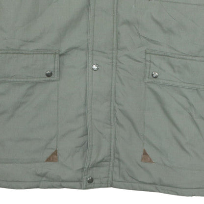 Panoply Men's Green XL Quilted Hunting Jacket with Pockets and Suede Shoulders