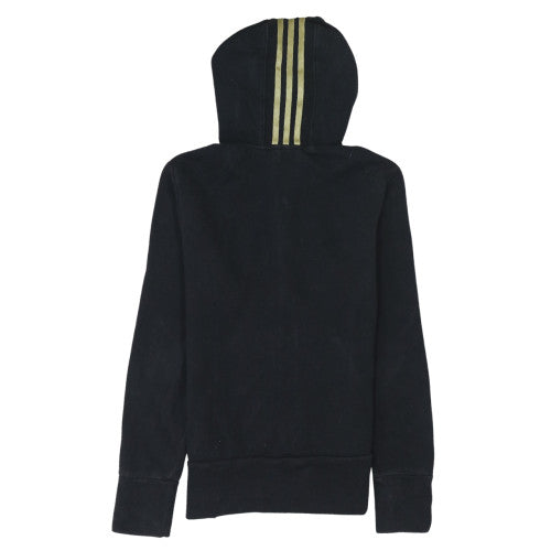 Womens UK Size 12-14 adidas Black Full Zip Hoodie