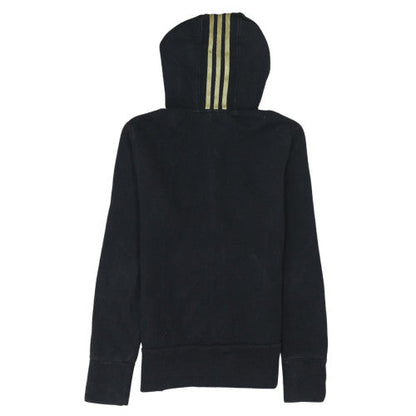 Womens UK Size 12-14 adidas Black Full Zip Hoodie