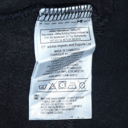 Womens UK Size 12-14 adidas Black Full Zip Hoodie