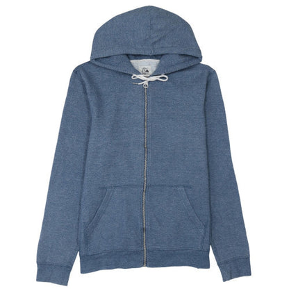 Mens UK Size M Quiksilver Blue Full Zip Hoodie