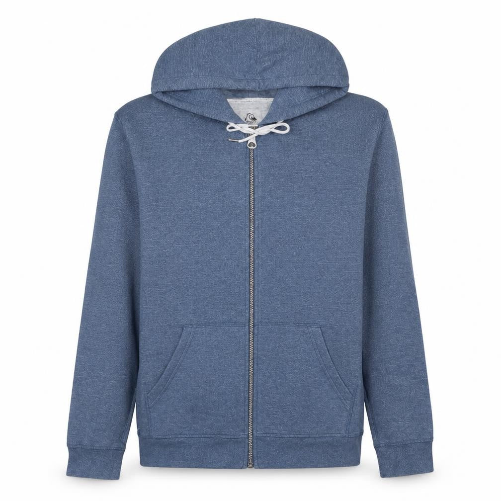 Mens UK Size M Quiksilver Blue Full Zip Hoodie