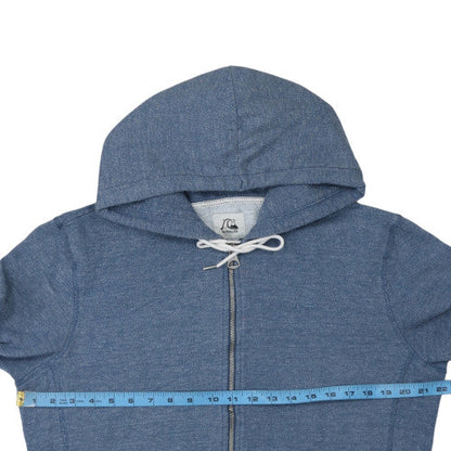 Mens UK Size M Quiksilver Blue Full Zip Hoodie
