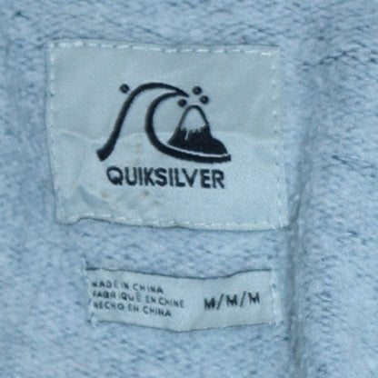 Mens UK Size M Quiksilver Blue Full Zip Hoodie