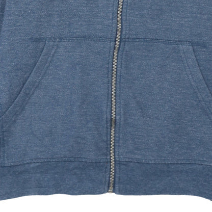Mens UK Size M Quiksilver Blue Full Zip Hoodie