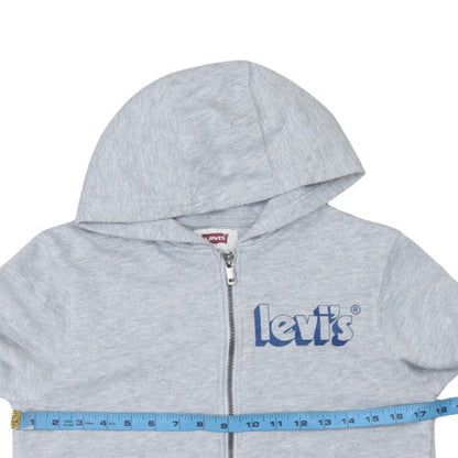 Levi’s Boys Grey Full Zip Hoodie 14 Years Cotton Blend Casual Sweatshirt
