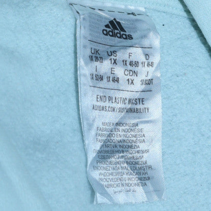 Womens UK Size 1X adidas Blue Pullover Hoodie