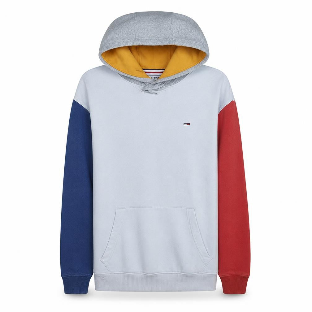 Mens UK Size M Tommy Jeans Multicoloured Pullover Hoodie