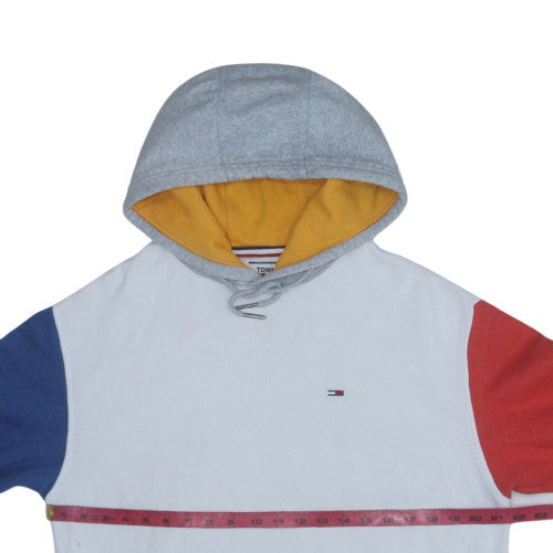 Mens UK Size M Tommy Jeans Multicoloured Pullover Hoodie