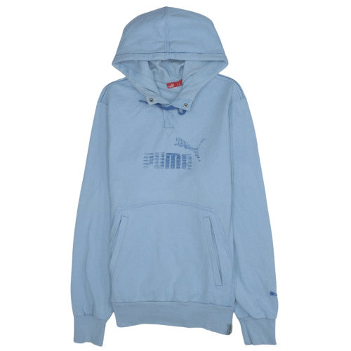 Mens UK Size L PUMA Blue Pullover Hoodie