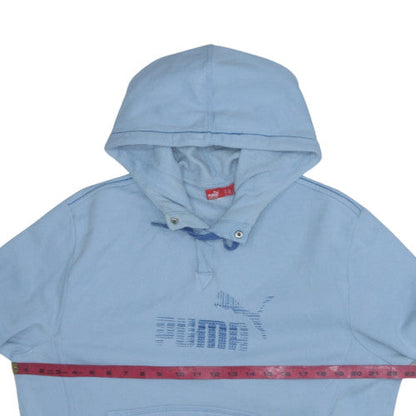 Mens UK Size L PUMA Blue Pullover Hoodie