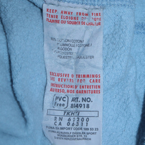 Mens UK Size L PUMA Blue Pullover Hoodie