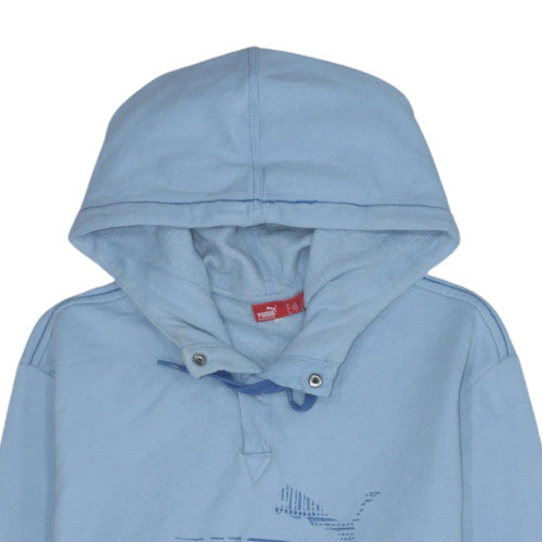 Mens UK Size L PUMA Blue Pullover Hoodie