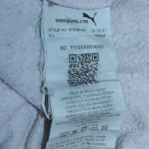 Girls UK Size 13-14 Years PUMA Pink Full Zip Hoodie
