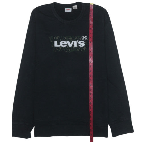 Womens UK Size M Levi's Black Pullover Sweatshirt