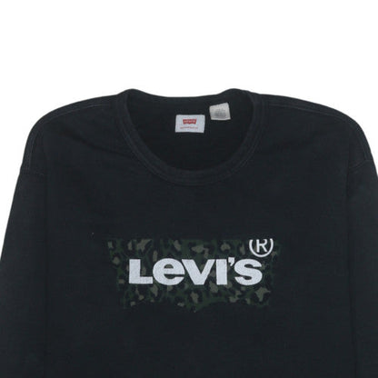 Womens UK Size M Levi's Black Pullover Sweatshirt