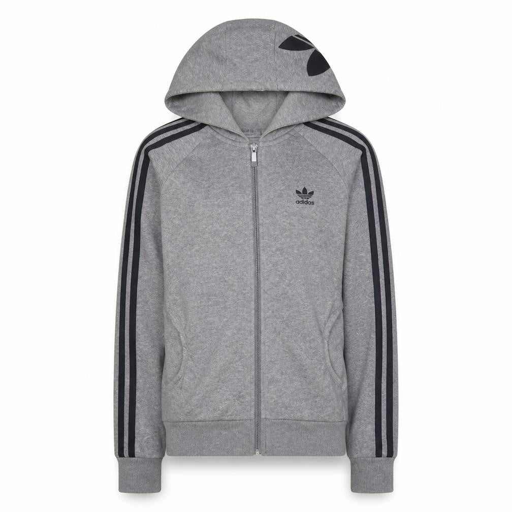 Womens UK Size 6 adidas Grey Full Zip Hoodie