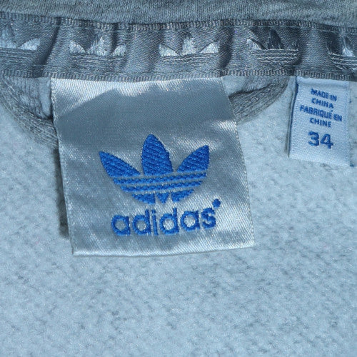 Womens UK Size 6 adidas Grey Full Zip Hoodie