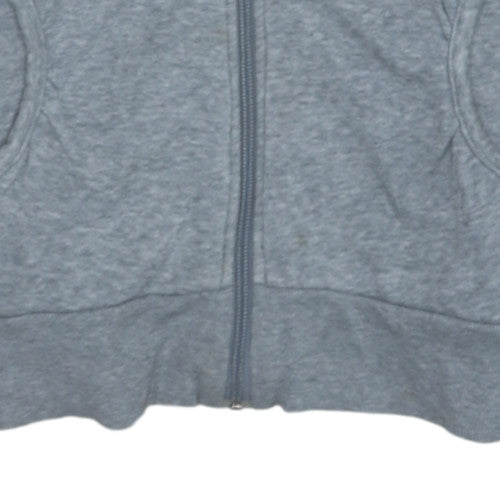 Womens UK Size 6 adidas Grey Full Zip Hoodie