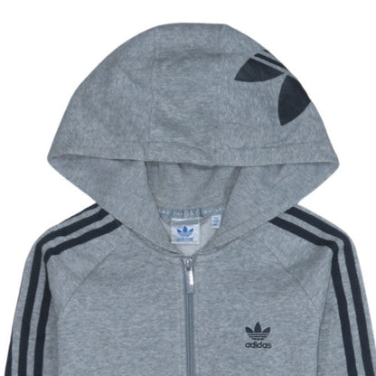 Womens UK Size 6 adidas Grey Full Zip Hoodie