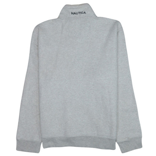 Mens UK Size L Nautica Grey Henley Sweatshirt