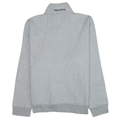 Mens UK Size L Nautica Grey Henley Sweatshirt