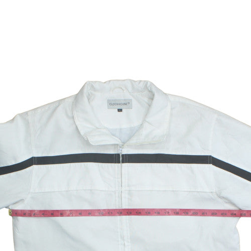 Mens UK Size L Clockhouse White Basic Jacket