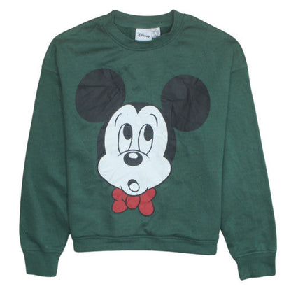 Womens UK Size XS Disney Green Pullover Sweatshirt
