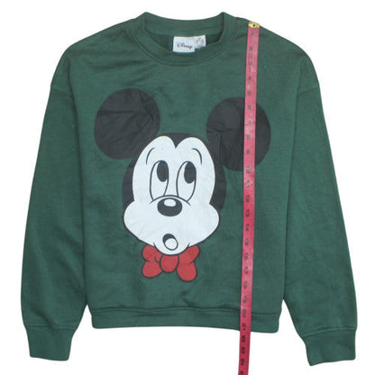 Womens UK Size XS Disney Green Pullover Sweatshirt