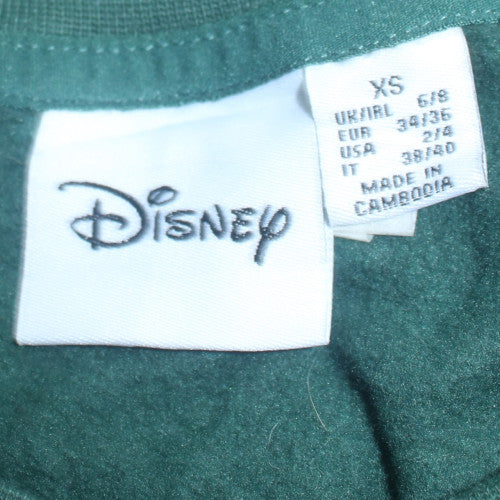 Womens UK Size XS Disney Green Pullover Sweatshirt