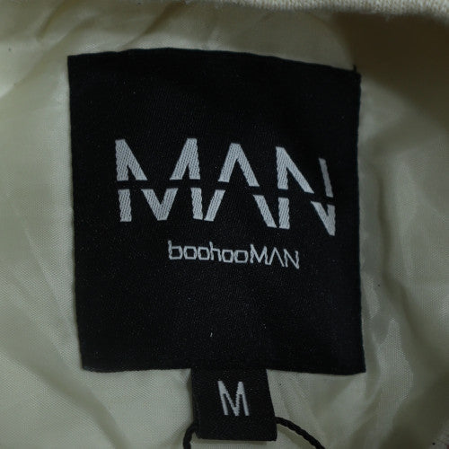 Mens UK Size M boohooMAN Ivory Varsity Jacket