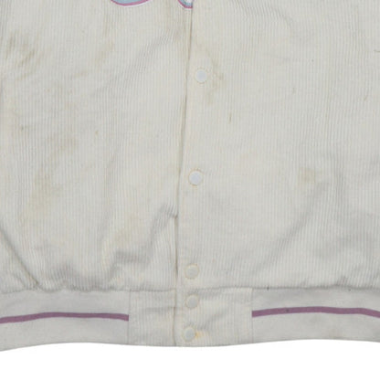 Mens UK Size M boohooMAN Ivory Varsity Jacket