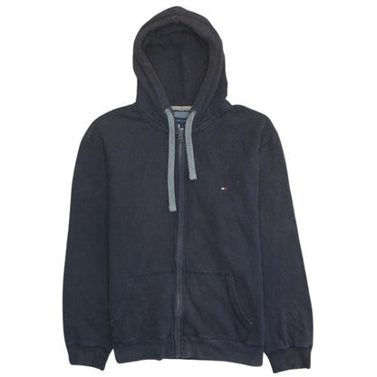 Mens UK Size L Tommy Hilfiger Black Full Zip Hoodie