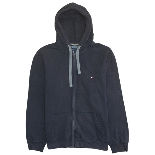 Mens UK Size L Tommy Hilfiger Black Full Zip Hoodie
