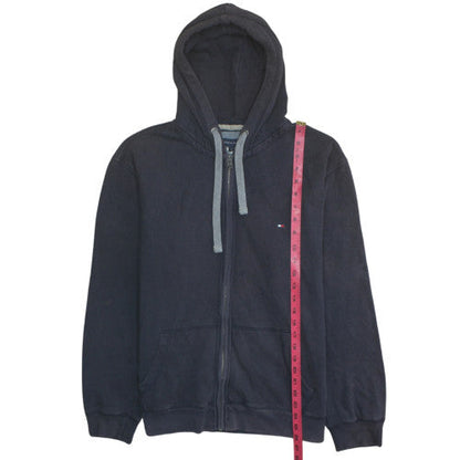 Mens UK Size L Tommy Hilfiger Black Full Zip Hoodie