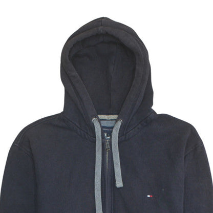 Mens UK Size L Tommy Hilfiger Black Full Zip Hoodie