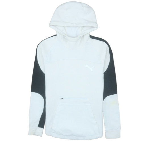 Mens UK Size S PUMA White Pullover Hoodie