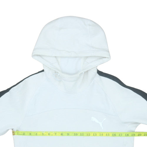 Mens UK Size S PUMA White Pullover Hoodie