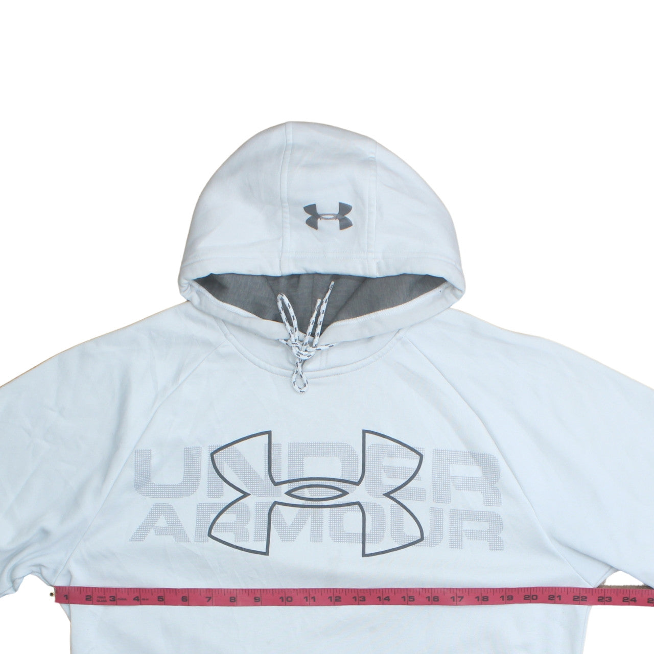 Mens UK Size M Under armour White Pullover Hoodie