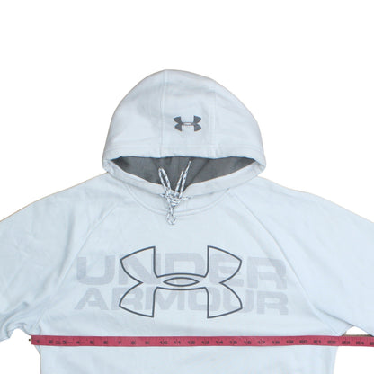 Mens UK Size M Under armour White Pullover Hoodie