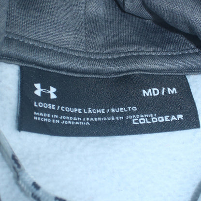 Mens UK Size M Under armour White Pullover Hoodie