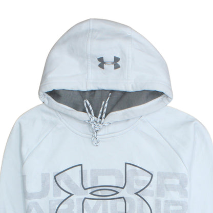 Mens UK Size M Under armour White Pullover Hoodie