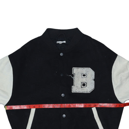 Mens UK Size XS Subdued Black Varsity Jacket